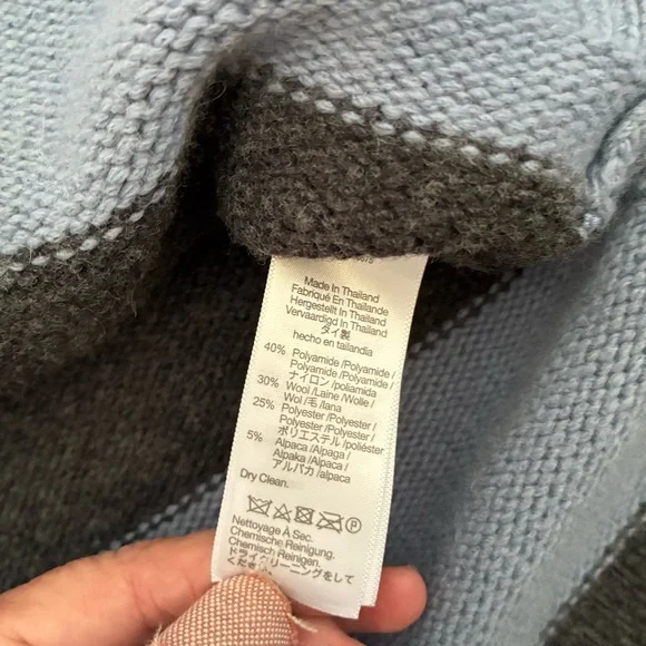 Madewell Blue and Black Striped Sweater - Picture 5 of 8